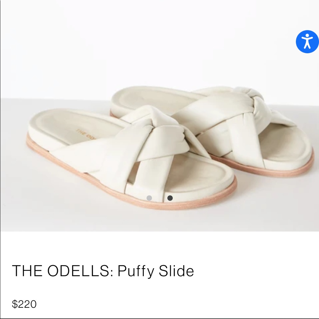 The Odells Puffy Slide In Coconut Milk